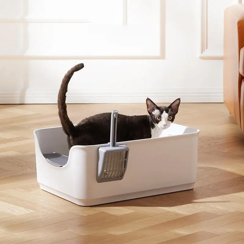 Cat Litter Box Semi-enclosed Large Cat Litter Box Cat Toilet Cat Pet Supplies Wholesale Cat Litter Box With Shovel