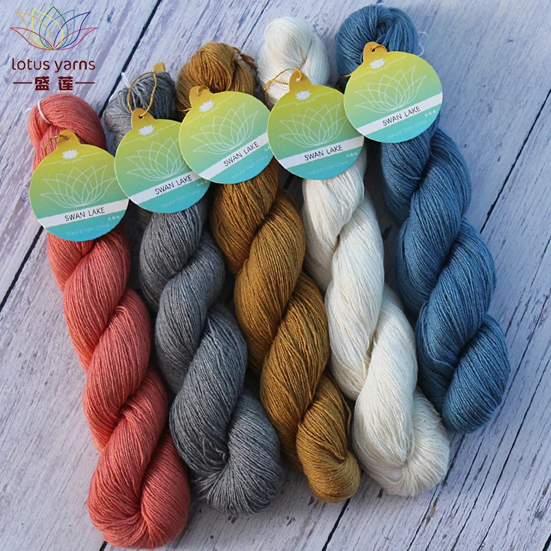 50g Hank Wool Cashmere Angora Yarn Hand Knitting Crochet Lace Weight For Baby Garments Scarves Hats Craft Projects Swan Lake