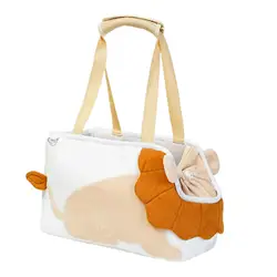 Pet Cat Shoulder Bag Pouch Hand Tote Cat Carrier Cartoon Lion Pattern 16.5x7.8x9.8inch Padded Carrying Strap Outdoor Hands Free