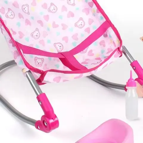 Rocking Chairs Swing Bed Dining Chair Baby Play House Simulation Furniture Toy Pretend Play Toy Doll House Accessories