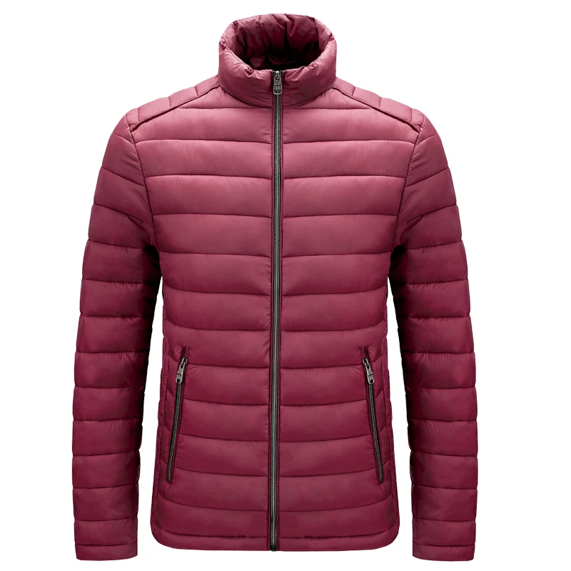 Mens Lightweight Outdoor Puffer Jacket Hooded Insulated Thermal Puffy Winter Heated Running Travle Casual Cotton Outdoor Coat - view 5