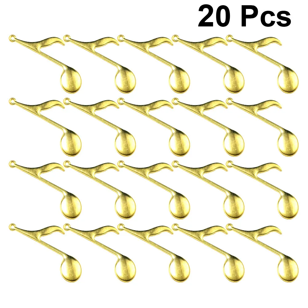 

20 шт. подвесок-шармов в форме музыкальных нот из сплава, уникальной формы, для изготовления украшений своими руками, для ожерелий, браслетов, декоративных аксессуаров