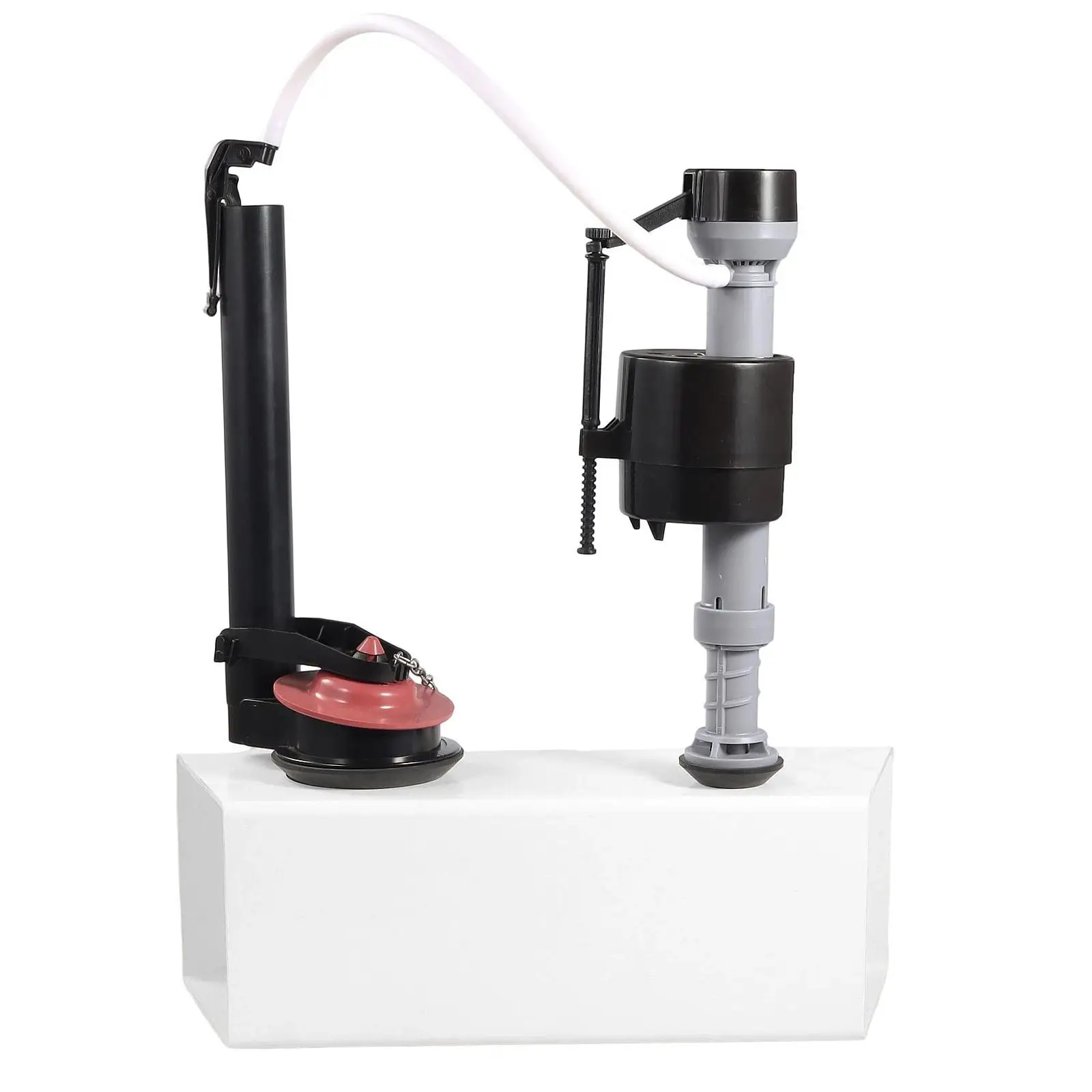 Plastic Toilet Refill Tube and Clip Kit Complete Set Universal Pipe Clamp for Bathroom Waterproof Protection