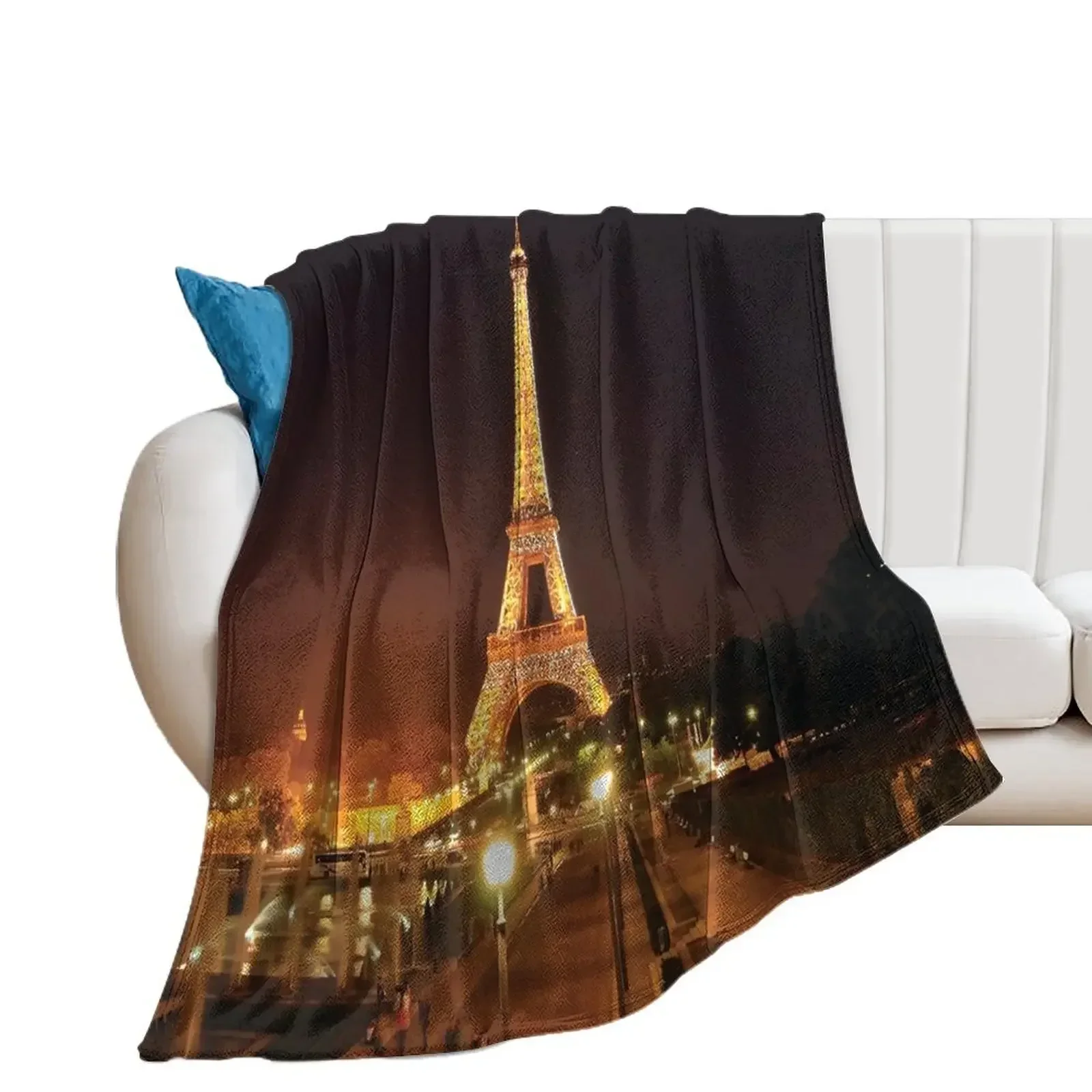 

Eiffel Tower Throw Blanket Stuffeds decorative Quilt Vintage Blankets