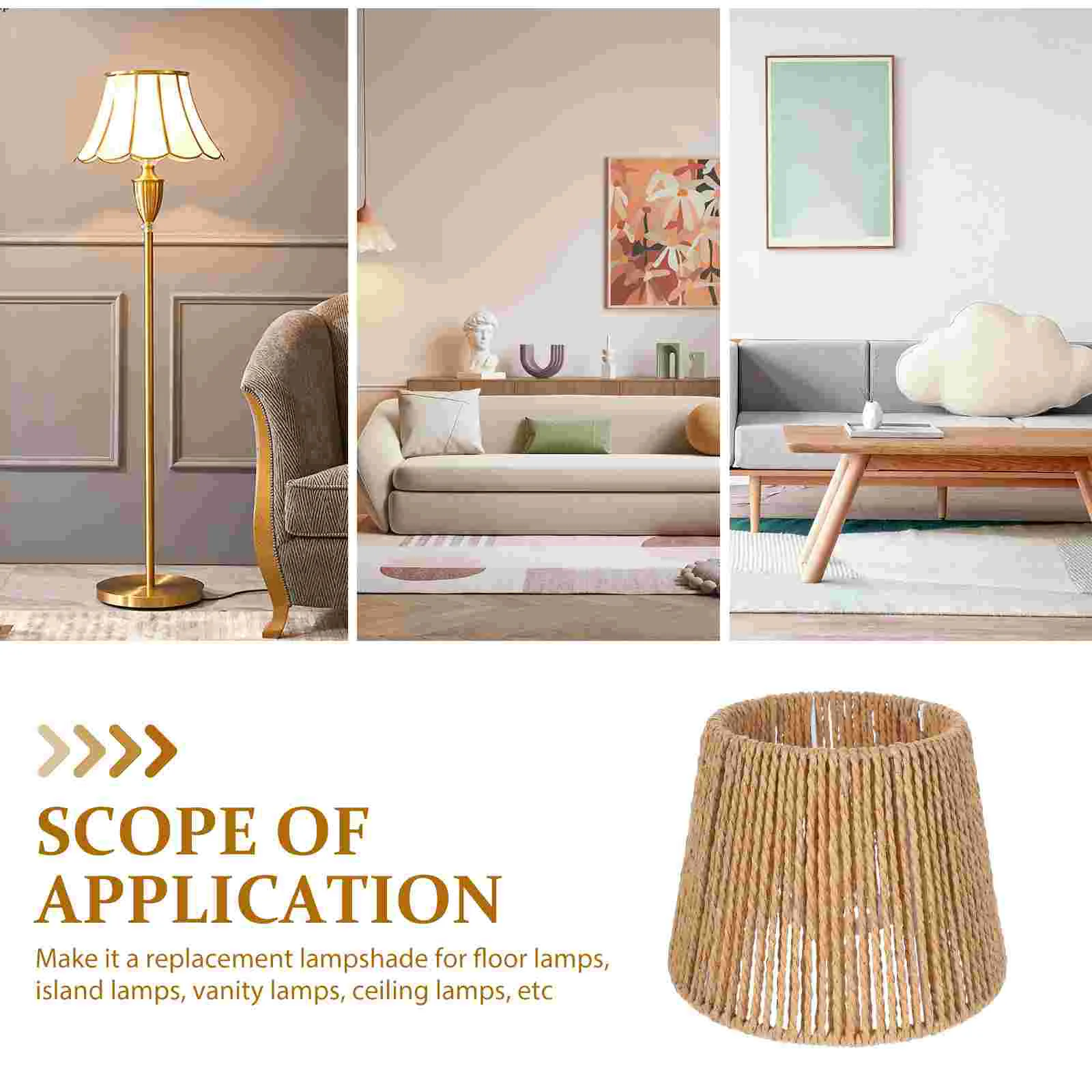 Paper Rope Table Lamp Ceiling Covers Fluorescent Light Pendant Lights Chandelier
