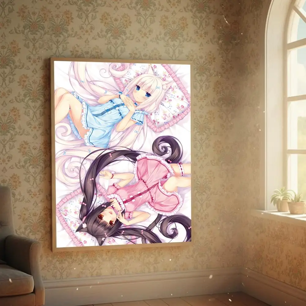 Poster Home selbstklebender, wasserfester Wandaufkleber, ästhetische Dekoration für Wohnzimmer, Schlafzimmer und Bar A-Nekopara – Detail 8