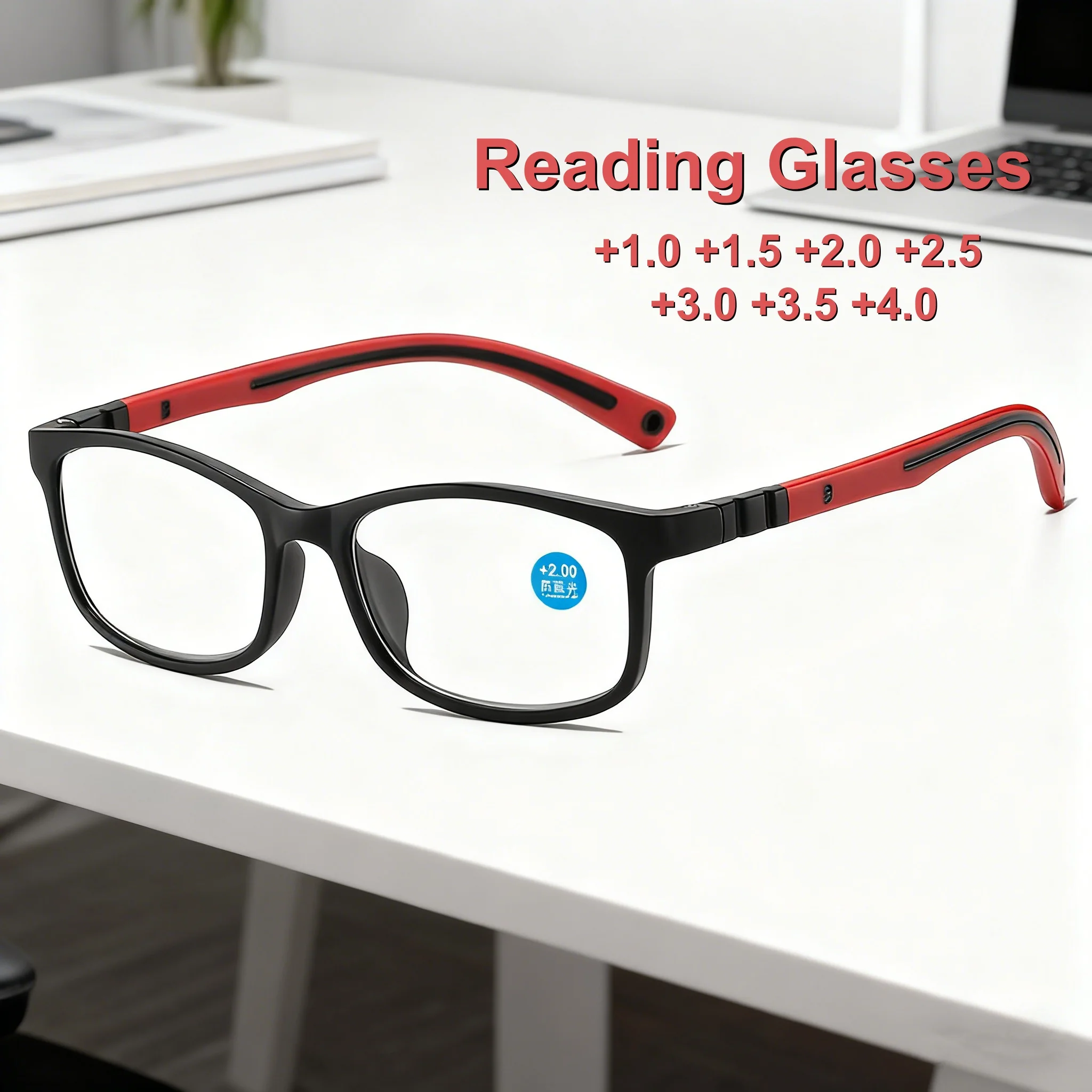 

New Fashion Classic Square Frame Women's Reading Glasses Ultra Light Neutral High Quality Wear Resistant Anti Blue Light Glasses