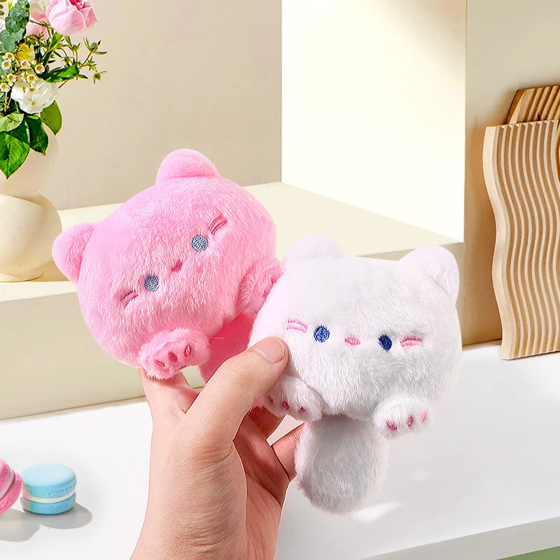 Leuke piepende casual kat pop pluche sleutelhanger tas hanger hanger schattige pop pop cadeau