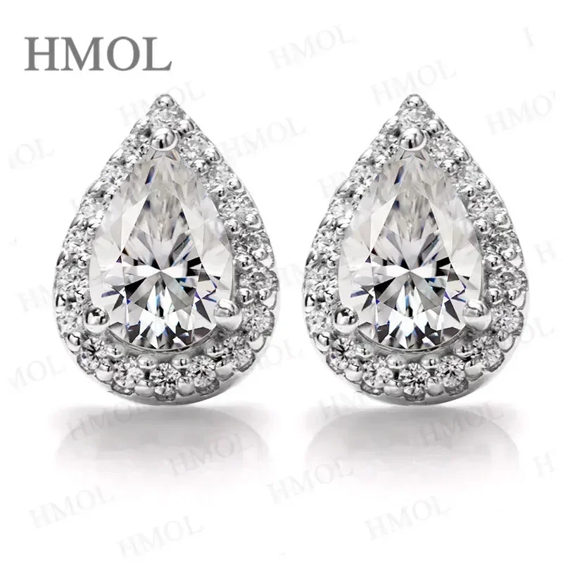 

Moissanite Brilliant Pear White Gemstone Necklace Earring Set 100% S925 Sterling Silver Women Wedding Gifts Earrings Wholesale
