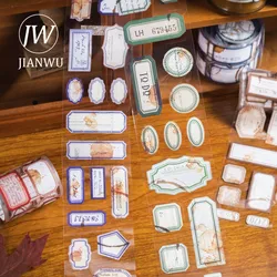 JIANWU 55mm * 200cm Retro Label Shop Series materiale Vintage Decor Waste Tape Creative DIY Journal Collage cancelleria