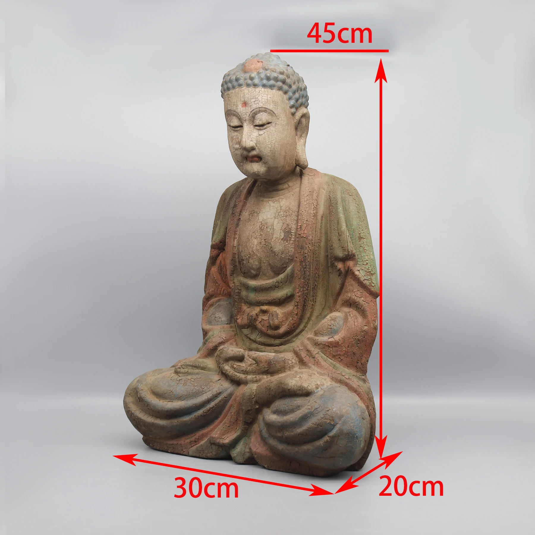 Natural Wooden Sculpture, Sitting Buddha Statue, Home Decoration