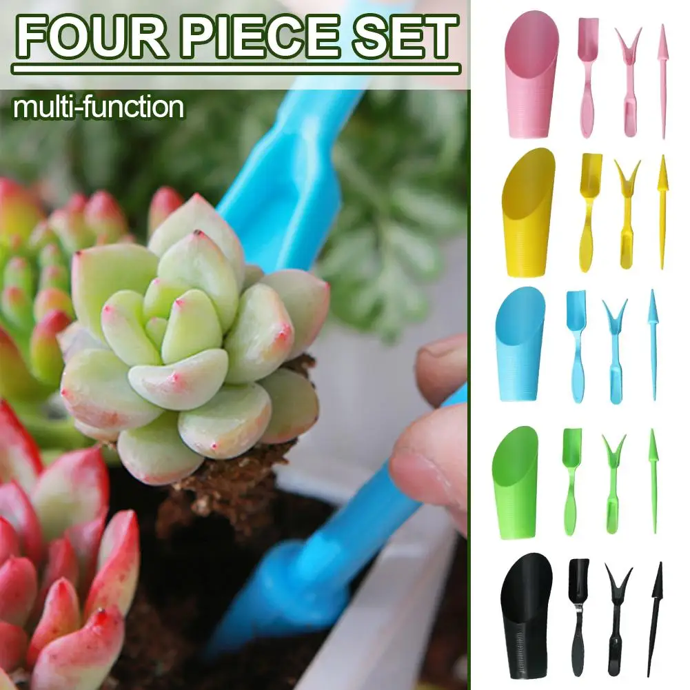 4-piece Planting Tool Set Sowing Succulents Transplant Seedlings Planted Tool Bonsai Fertilizer Drilling Device Loosening Soil