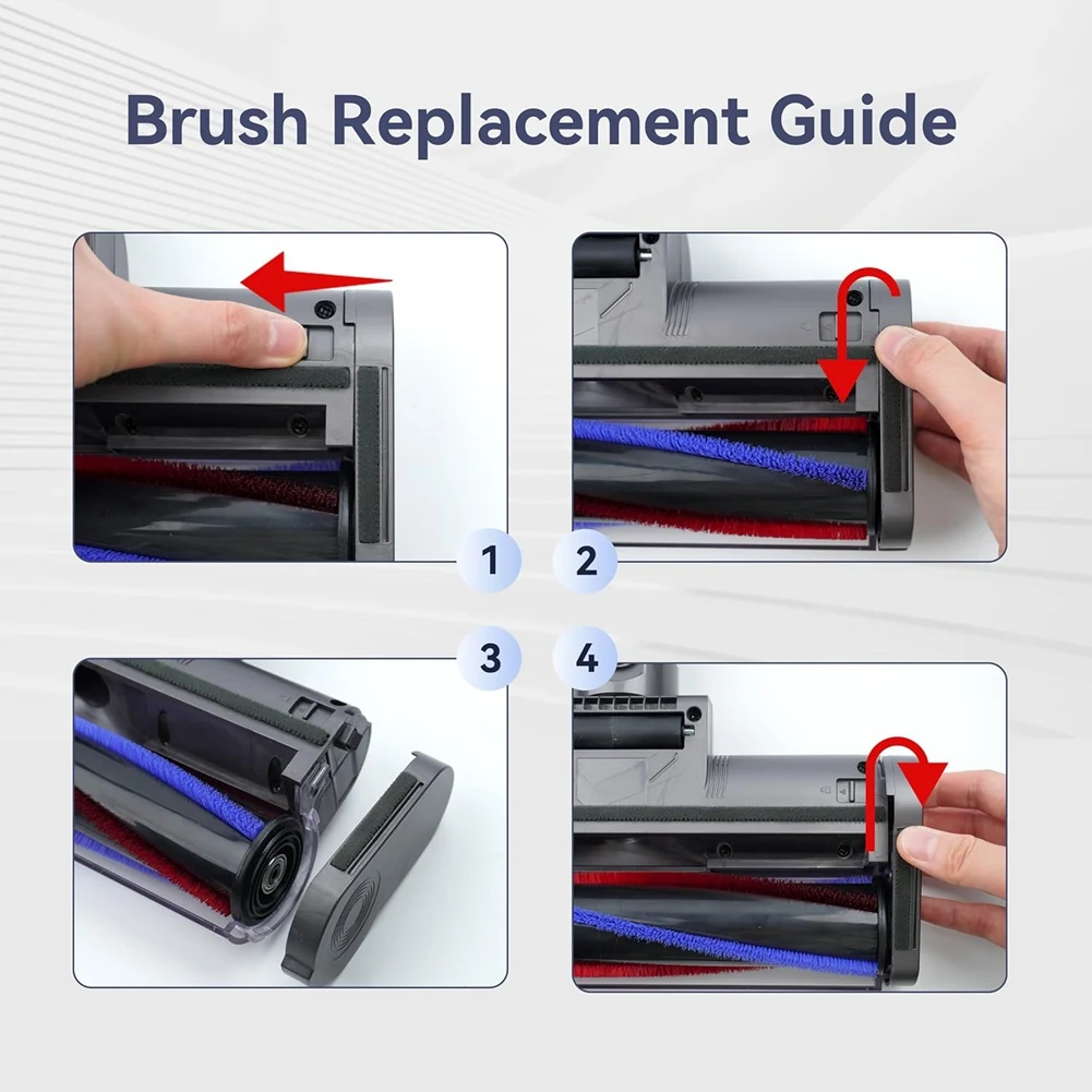 For Dyson V7 V8 V10 V11 V15 Vacuum Cleaner Floor Nozzle Brush Head With LED, Illuminates  Dust For Hard Floors-ABPX