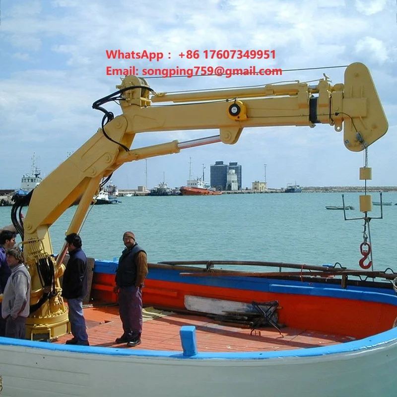 Hydraulic Knuckle Boom Marine Crane Ship Mounted Folding Arm Deck Crane with CCS/BV Certification