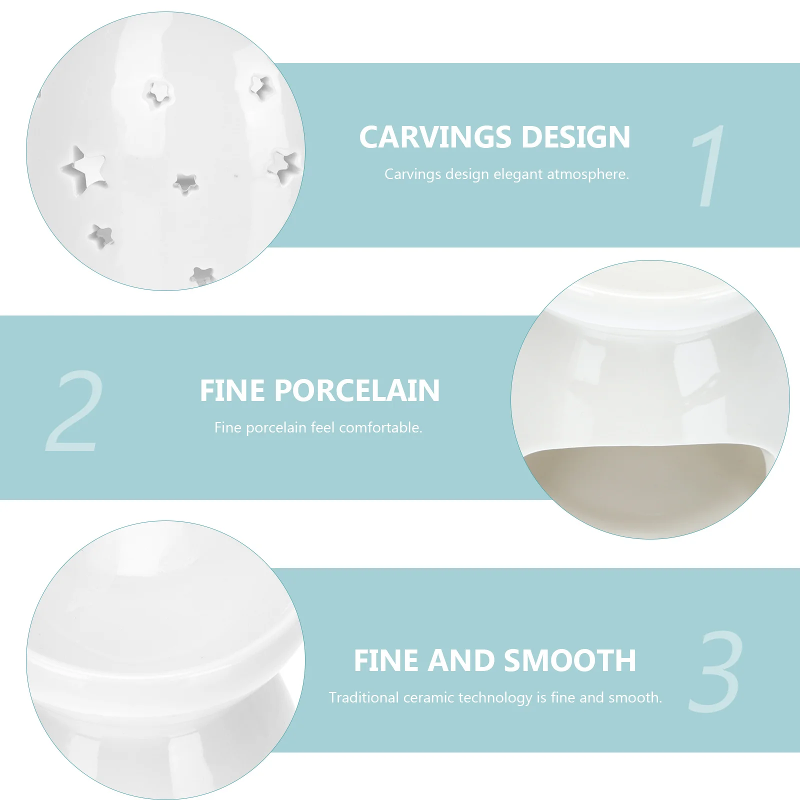 

1Set Elegant Ceramic Censer Fine Craftsmanship Long Lasting Use Home Office Meditation Room Incense Burner Incense Censer