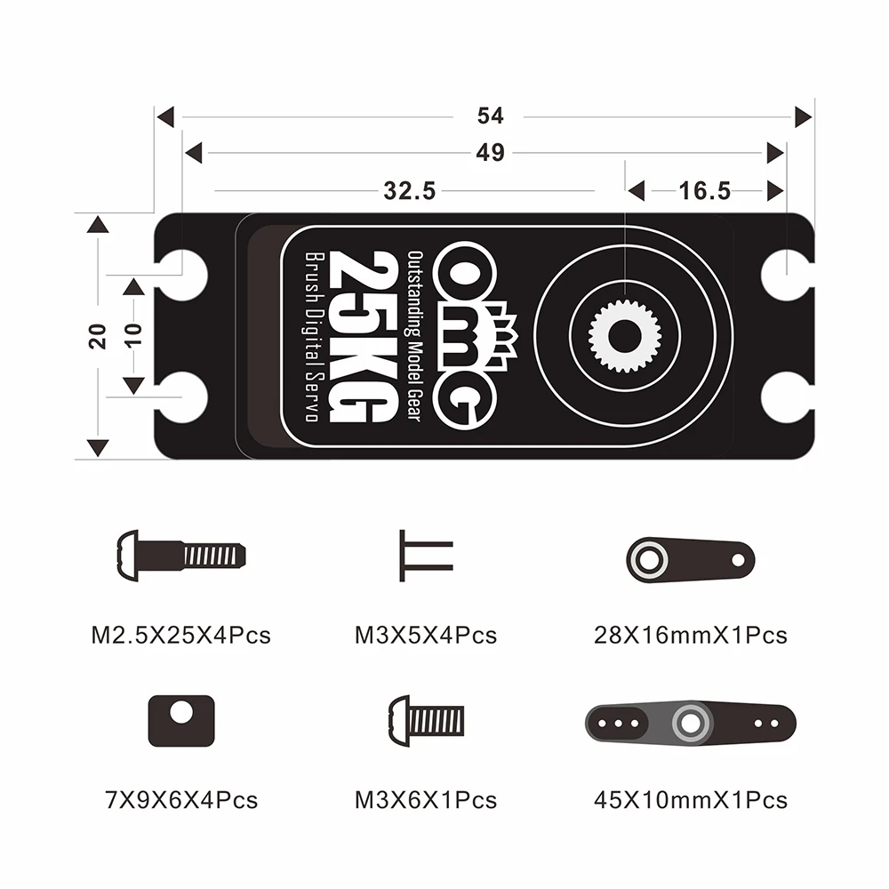 OMG-ST-25DF/BU Conception Spéciale Pour 1:10 RC Voiture 1PC