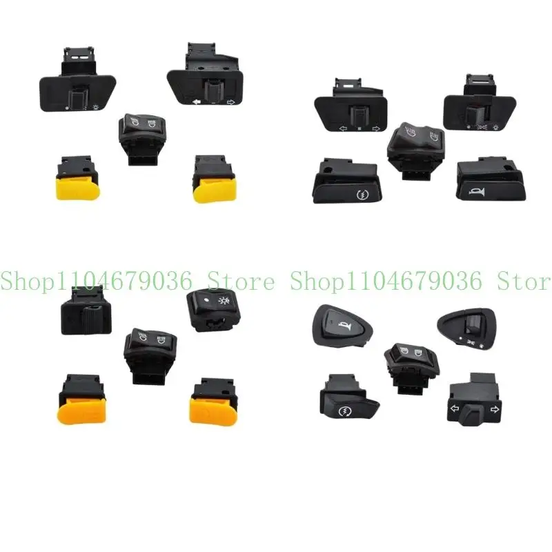 652F 5Pcs Motorcycle Handlebar Control Switches Universal Motorcycle Button Switches For Lights Horn Turn Signals Enduring