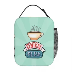 Bolsas de almuerzo con aislamiento térmico para hombres y mujeres, fiambreras térmicas portátiles, contenedor de alimentos, serie de TV Friends, Central Perk