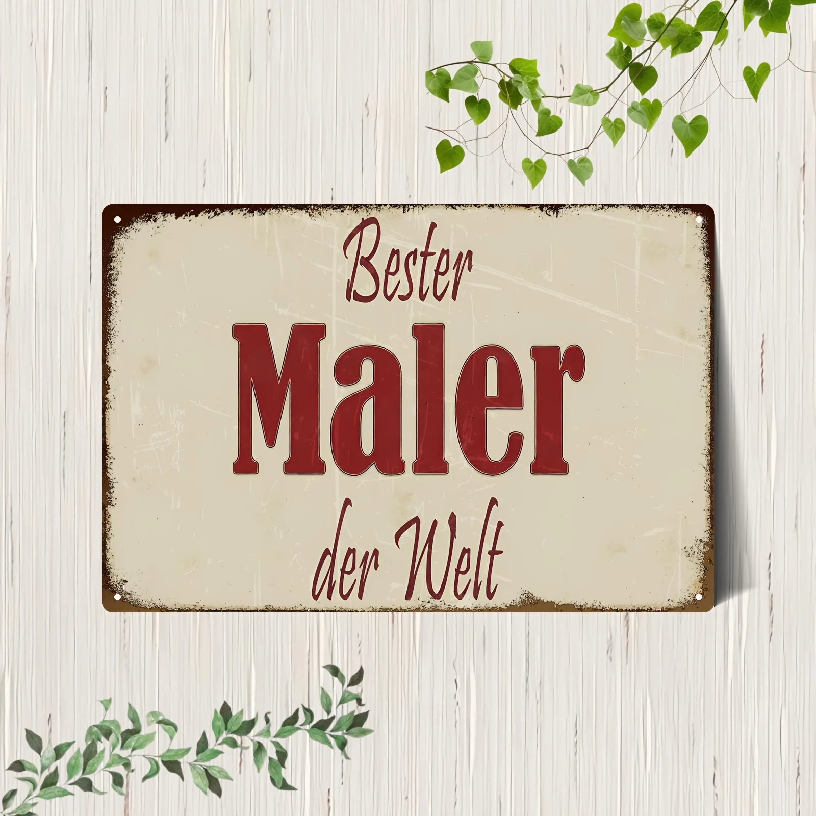 1pc 20*30 Cm/8*12 Inches Aluminum Signs And Nameplates, Retro World'S Best Painter Style Decorative Signs, High-Quality