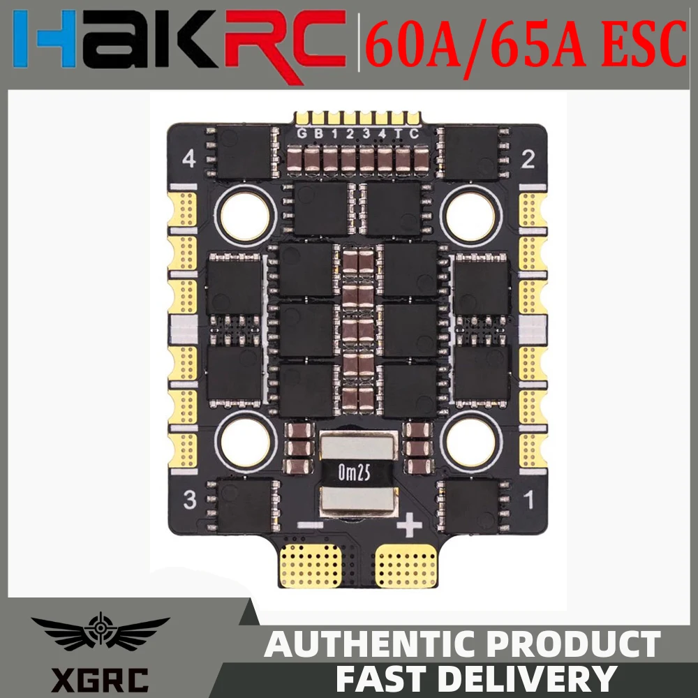 

HAKRC BLHeli 32BIT 60A/65A 4-в-1 бесщеточный ESC 2-8S LIPO DShot 150/300/600 20x20 мм для FPV гоночного дрона для фристайла