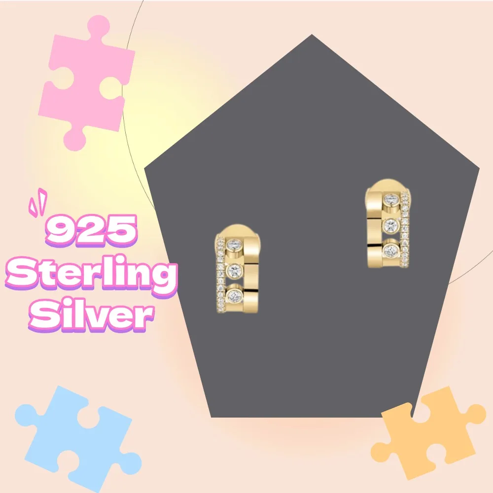 

High Quality Earrings S925 Sterling Silver Mini Diamond Earrings Jewellery Women Exquisite Gift