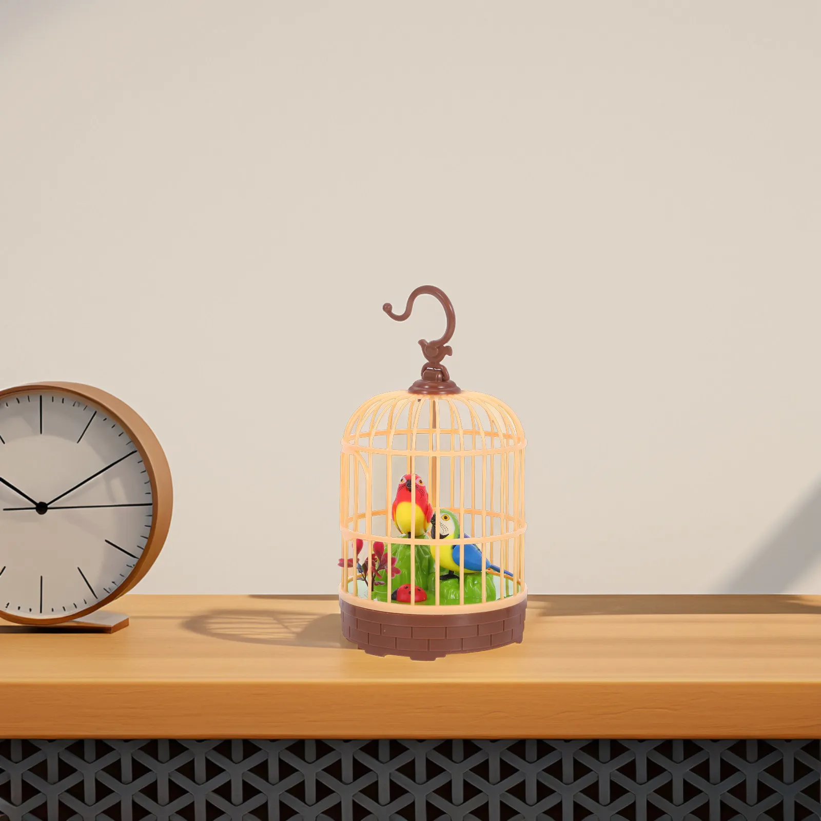 

Voice Activated Induction Birdcage for Toddlers Realistic Chirping Fluttering Sounds Interactive Bird Play for Kids