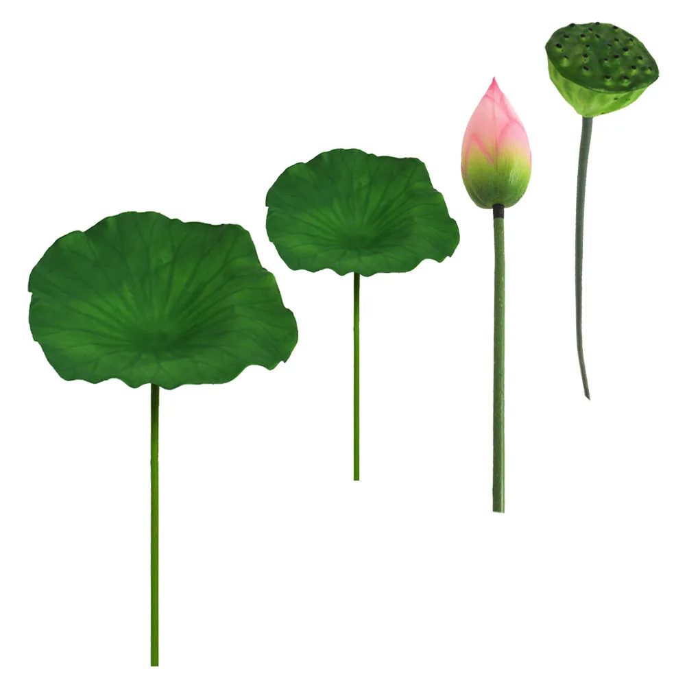 

Artificial Simulated Lotus Decor for Home Indoor Bonsai Coffee Table Cabinet Balcony Home Decor Green Life Faux Flowers Plants