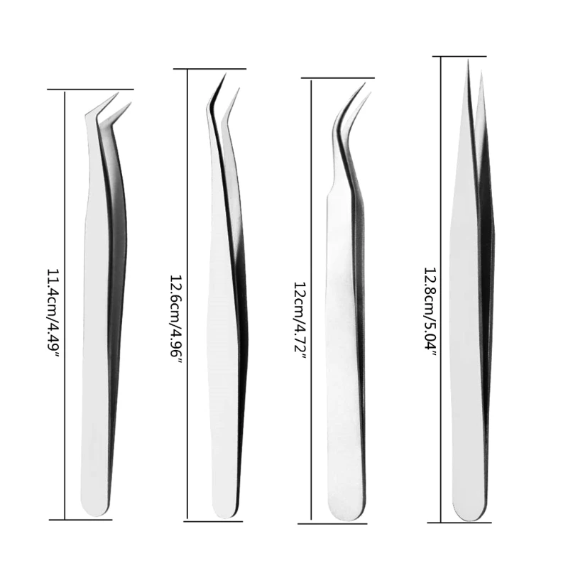 Pinza per clip per estensione ciglia Pinzette per sopracciglia per capelli Saldatura per unghie Trucco Dropship