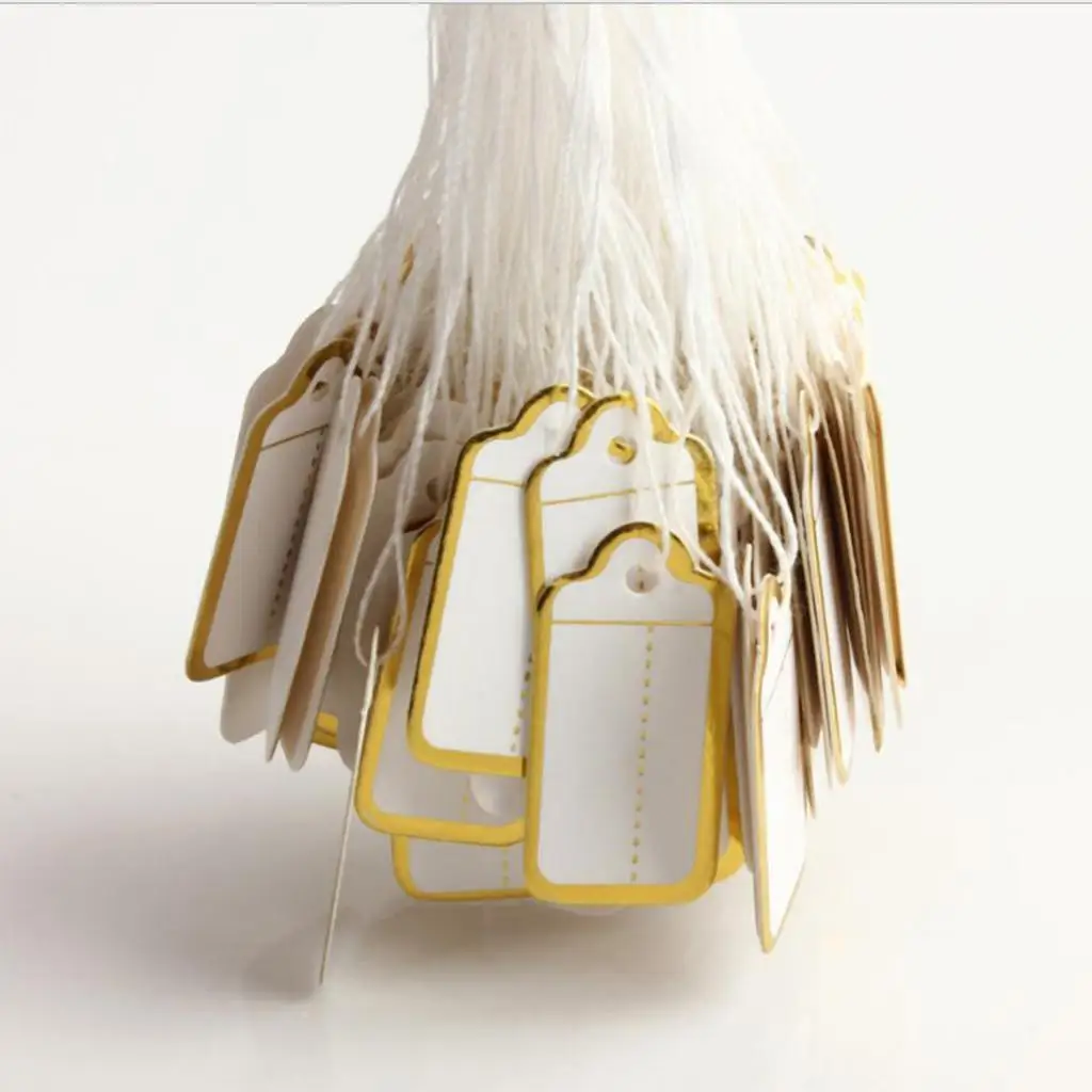 Jewelry Price Tag Blank Label Paper Marking Tags for Shop Display and Stock Tracking
