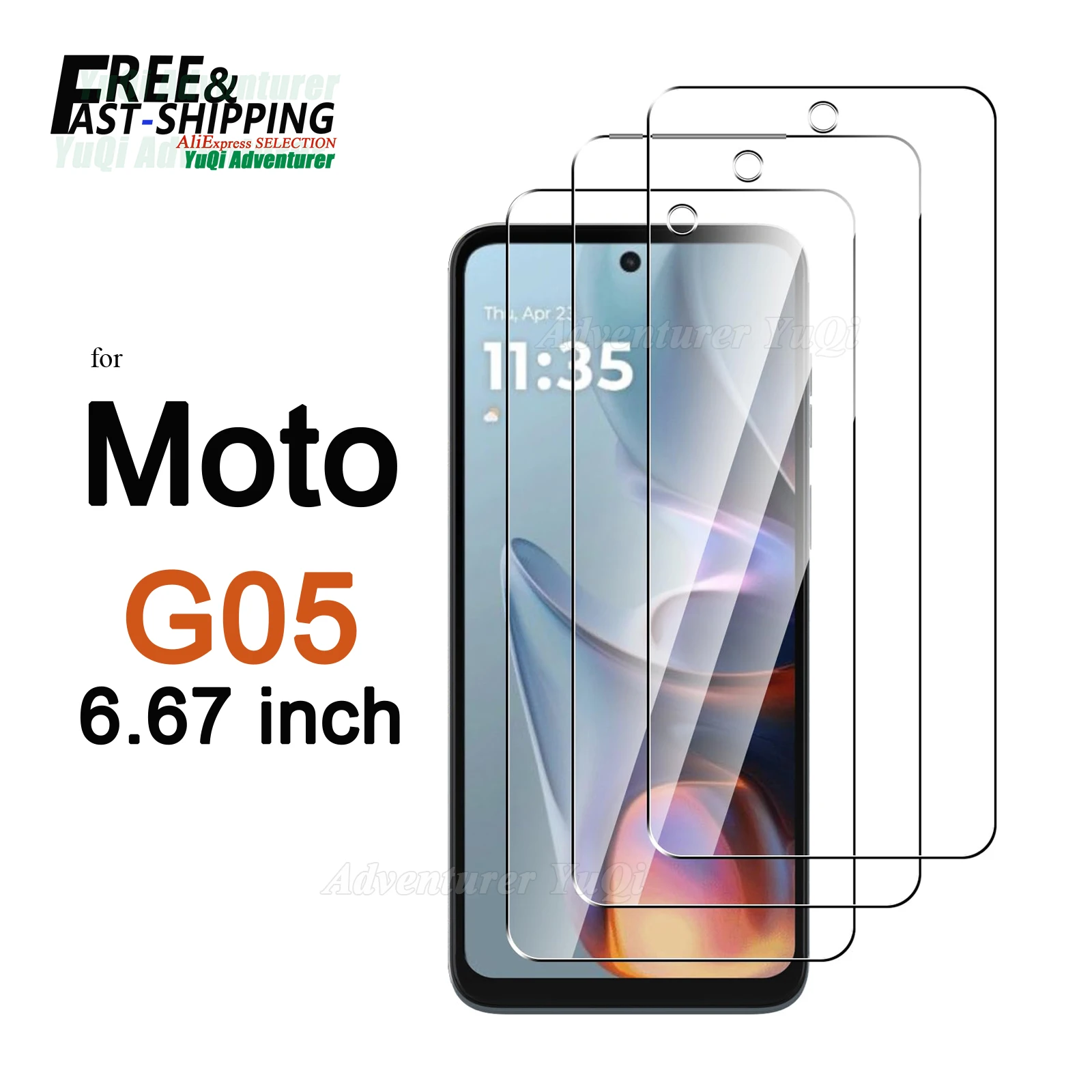 

Screen Protector For Motorola Moto G05 6.67 inch Tempered Glass HD Crystal Mica 9H Anti Scratch Case Friendly Clear
