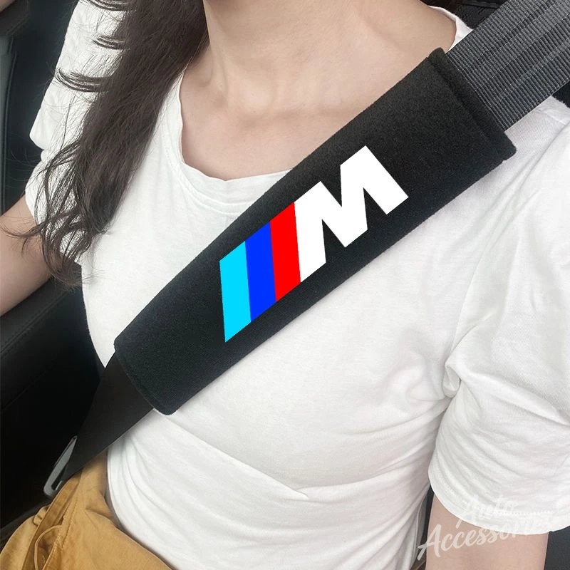 Protector de hombro para cinturón de seguridad de coche, accesorios con logotipo de auto para BMW M Power M2 M3 M4 M5 M6 M7 E46 E90 E61 E53 E21 F30 F45 F15 G01