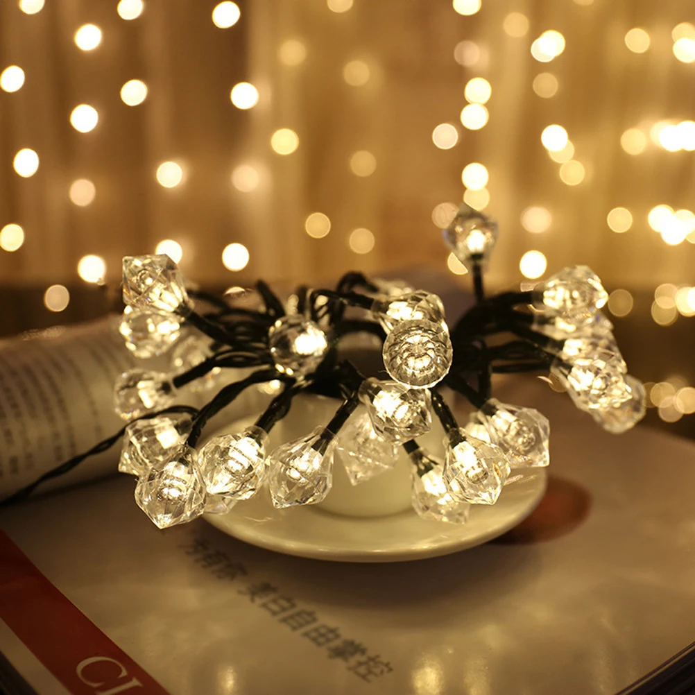 

LED Diamond Shaped Multifunctional Solar Lamp String Christmas Holiday Diamonds Decorated with Lights with