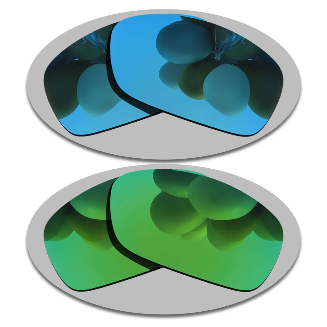 

Sky Blue&Green Lenses Replacement For-Oakley HIJINX Polarized Sunglasses