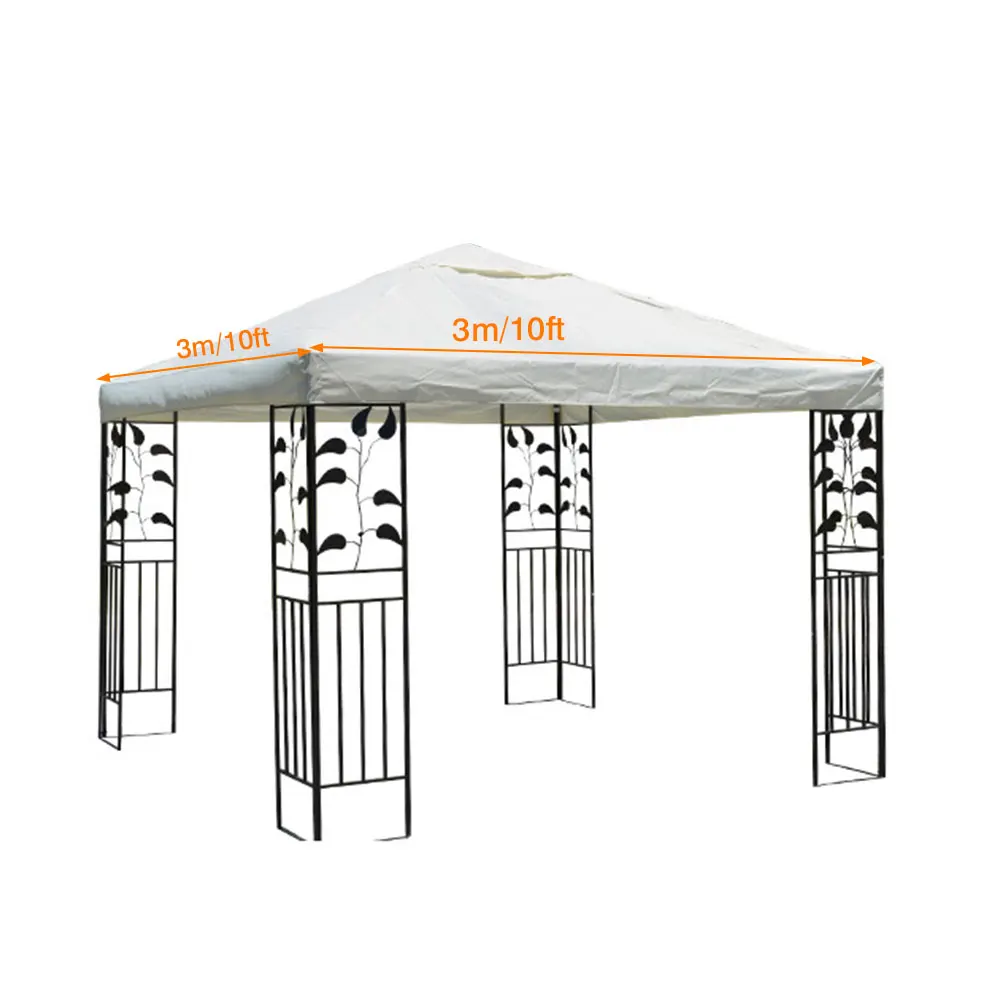 Pokrowiec na namiot zewnętrzny 3x3m Patio Gazebo Top Cover Pokrowiec wymienny na zewnątrz Podwórko Camping Piesze wycieczki (nie obejmuje żelaznej