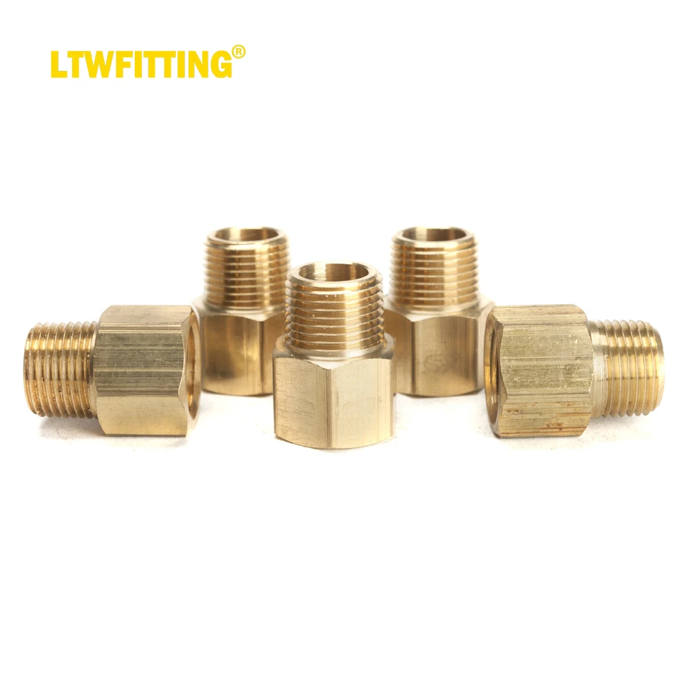 أنبوب نحاسي LTWFitting لغاز الوقود والهواء ، محول NPT ، "أنثى x" ذكر ، حزمة من 5