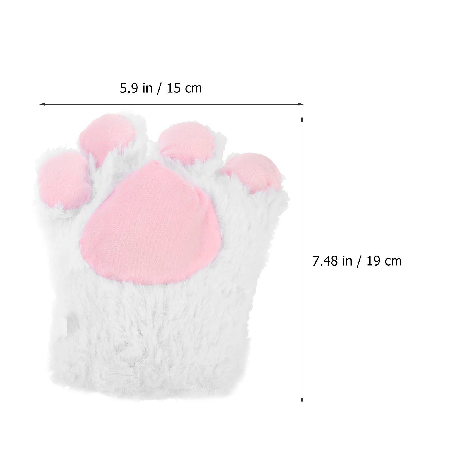 1Set Cat Paw Gloves Set Cute Kitten Costume Accessories for Halloween Party Includes Headband Bow Tie Gloves Tail Comfortable