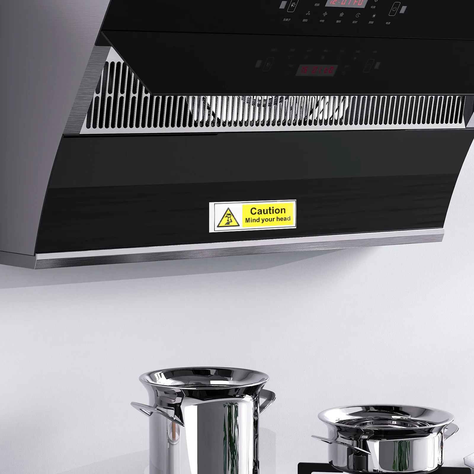 

5pcs Stickers Low Ceiling Warning Labels Self Adhesive Caution Signs For Home Office Shop Safety Symbol Decals