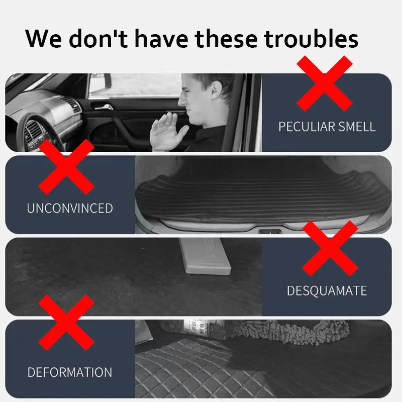 الحصير سيارة لشركة فولكس فاجن فولكس فاجن ID.4 كروز 2020 2021 2022 2023 الجلود حصيرة سيارة الجذع حصيرة contador Maletero Coche اكسسوارات السيارات #6