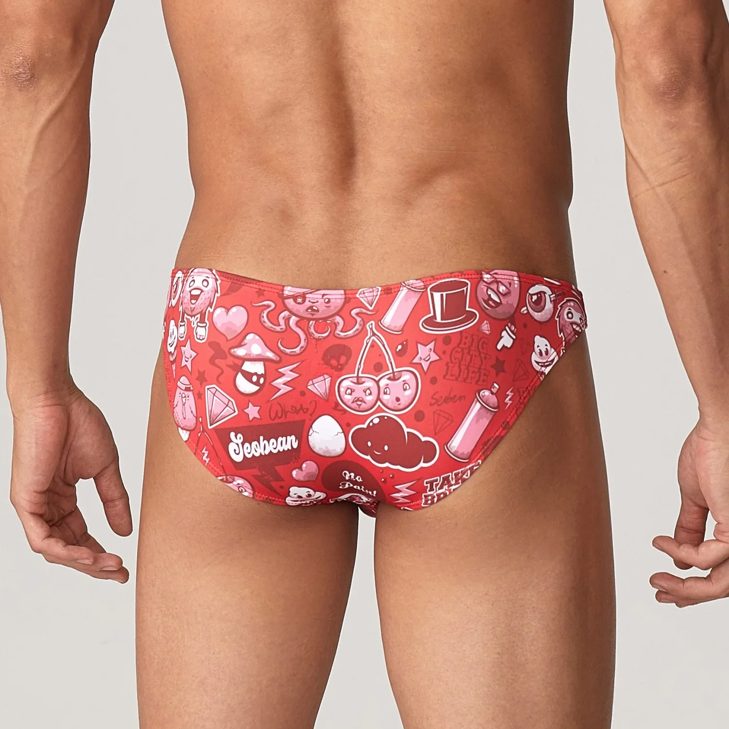 SEOBEAN-Men\'s Sexy Bikini Underwear, Emotion Expression, Funny, New