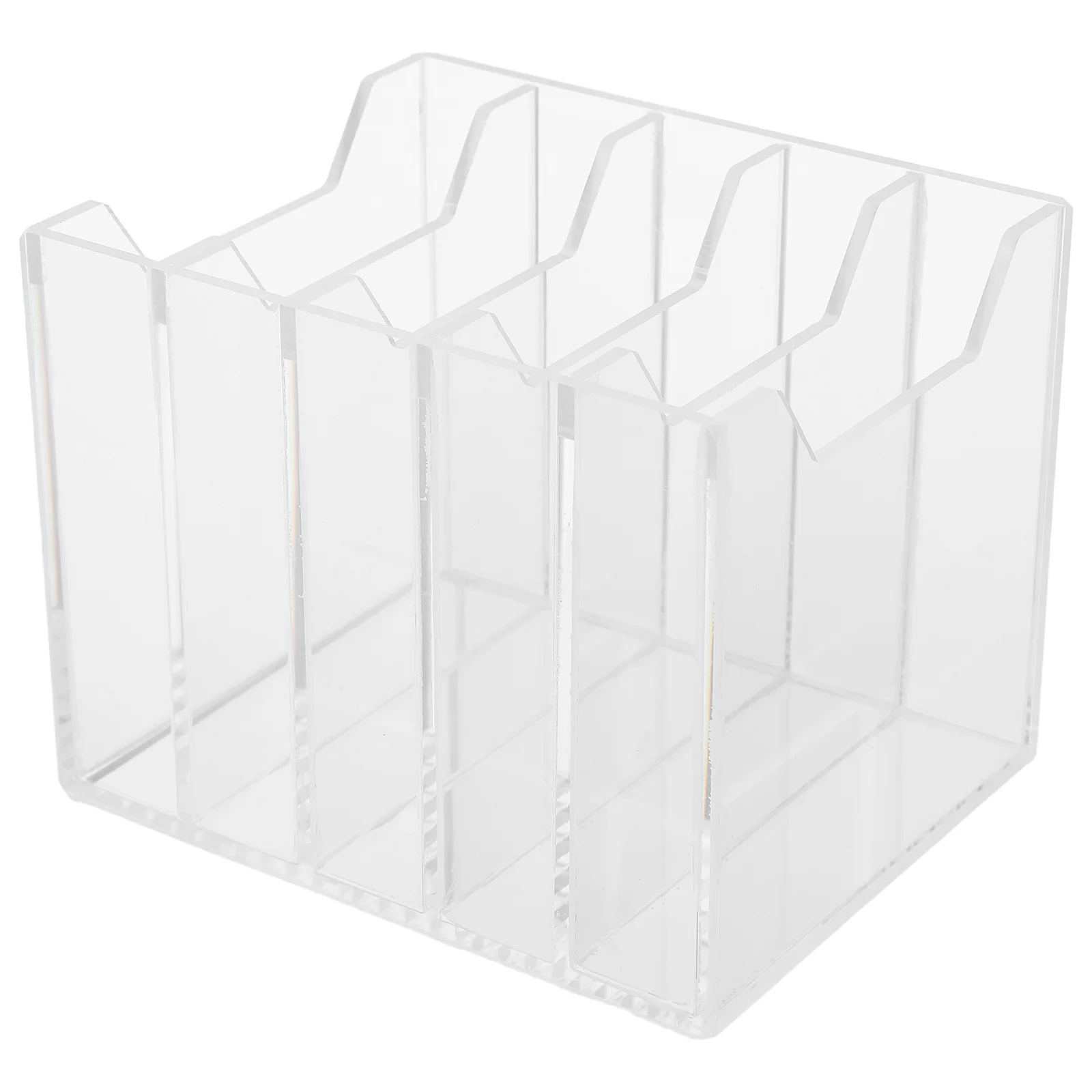 Acrylic Storage Box 5-Slot Desktop Organizer For Office Conference Room Mobile Phone Management Tray Temporary Holder Cell