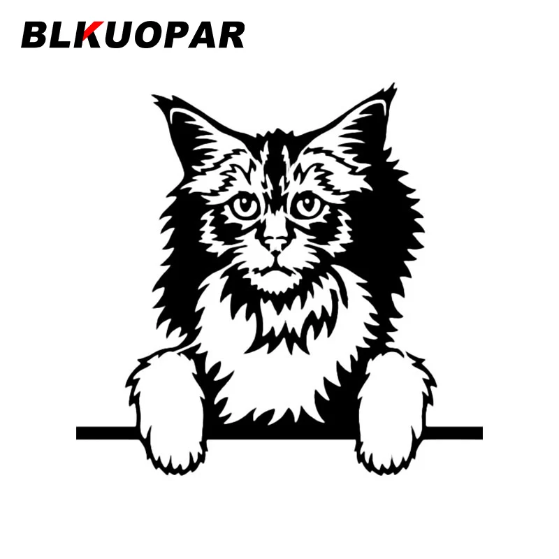 

BLKUOPAR Cat Head Funny Car Stickers Cute Personality Decal Scratch-Proof Laptop Air Conditioner Decoration Car Accessories