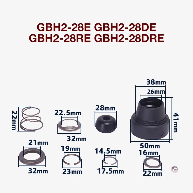 

GBH2-28 chuck bush replacement parts chuck rubber for Bosch GBH2-28E RE DE DRE electric hammer chuck bush impact drill