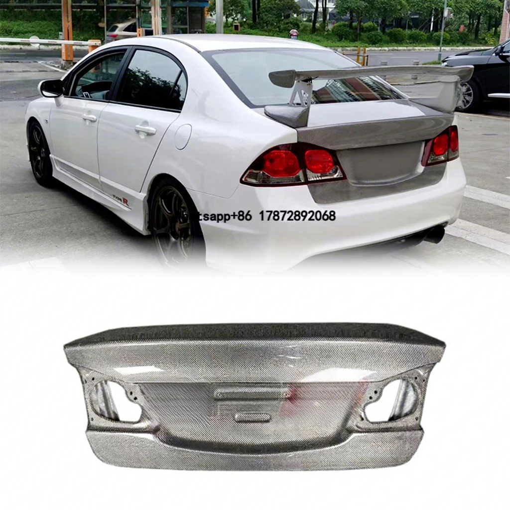 

2007-2011 for Type-R FD2 Body Parts Silver Kevlar Carbon Fiber Trunk Lid