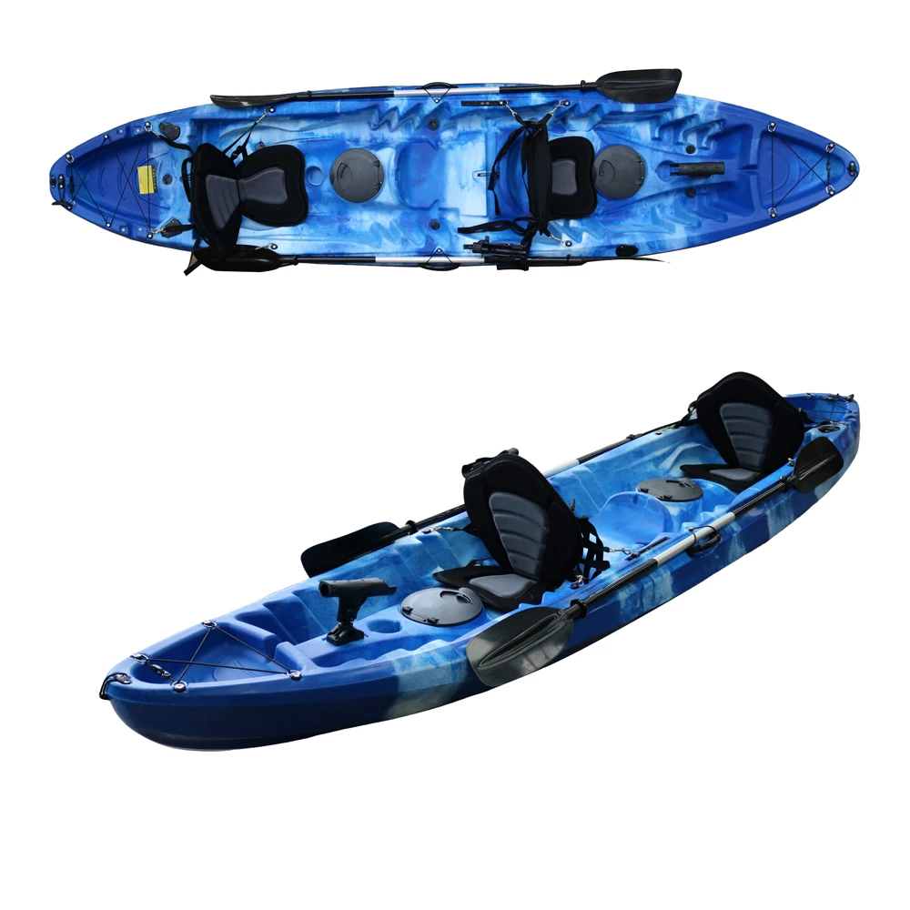 rotomolded 3.7M 2+1 person sit on top fishing kayak