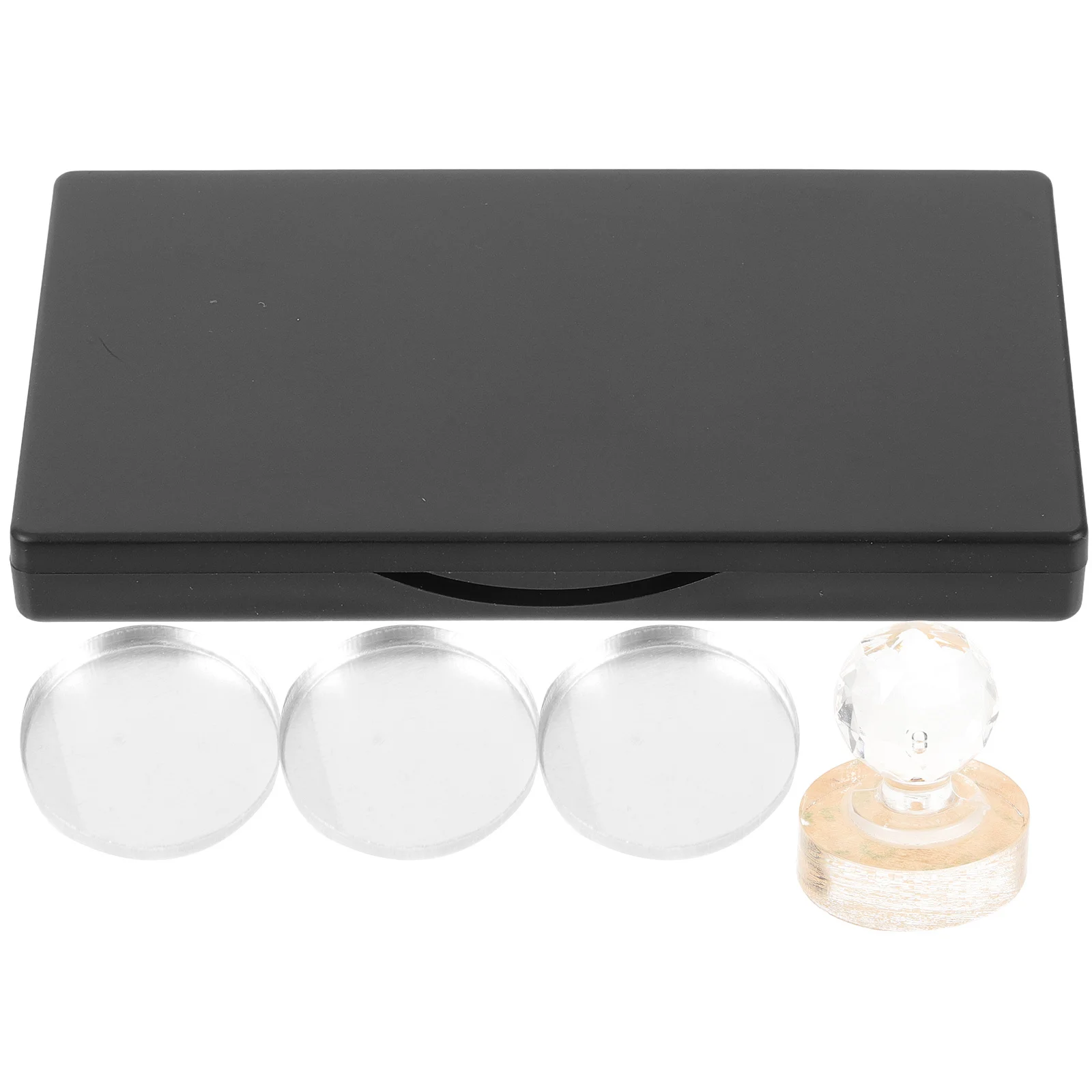 Juego de paleta de sombra de ojos, contenedor de maquillaje resistente, reutilizable, vacío, con espejo, ligero, para viajes, uso diario, 1 Juego