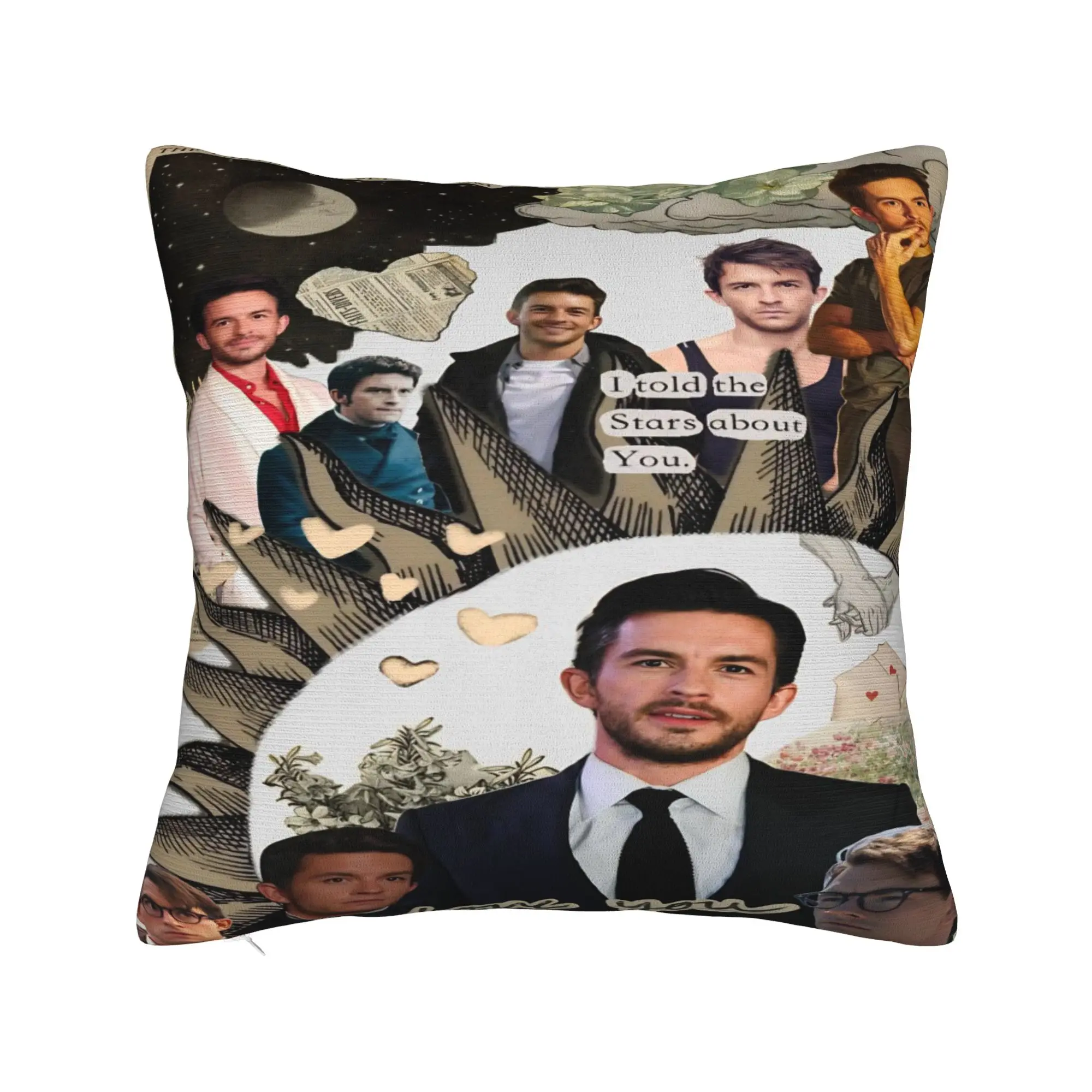 Jonathan Bailey Actor Pillowcase Polyester Cushion Cover Decoration  Throw Pillow Case Cover Home Drop Shipping 40X40cm