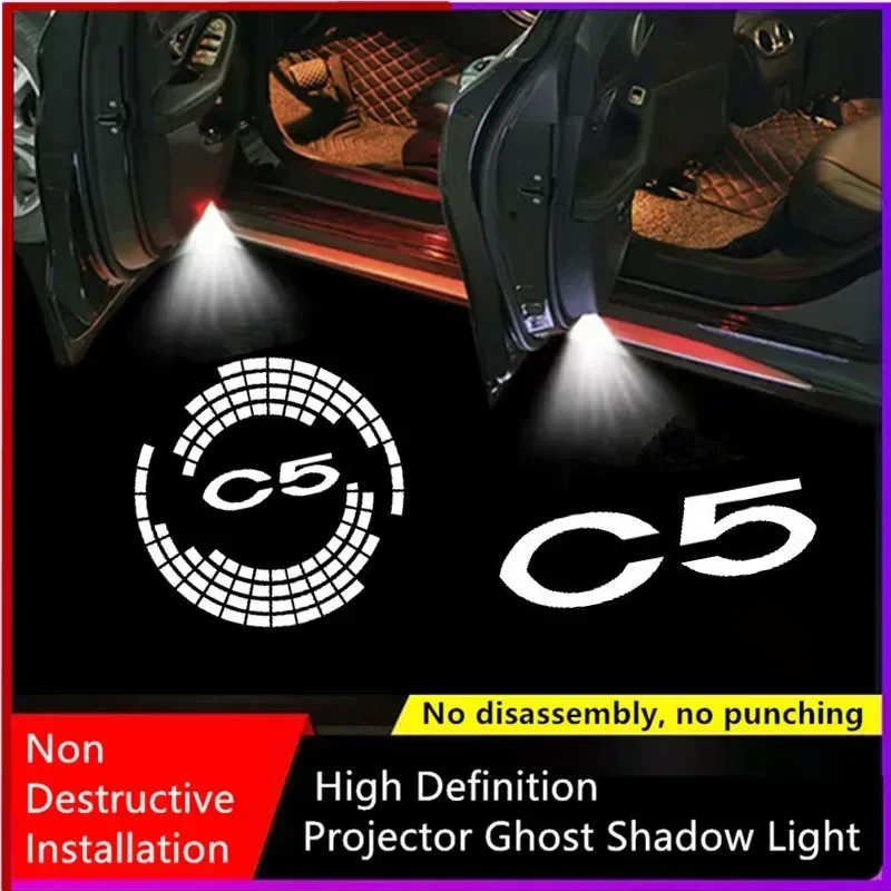 

For Citroen C5 2006-2013 C5 II 2004-2008 X7 2010-2017 Led Car Door Welcome Light Laser Projector Logo Ghost Shadow Lamps Goods