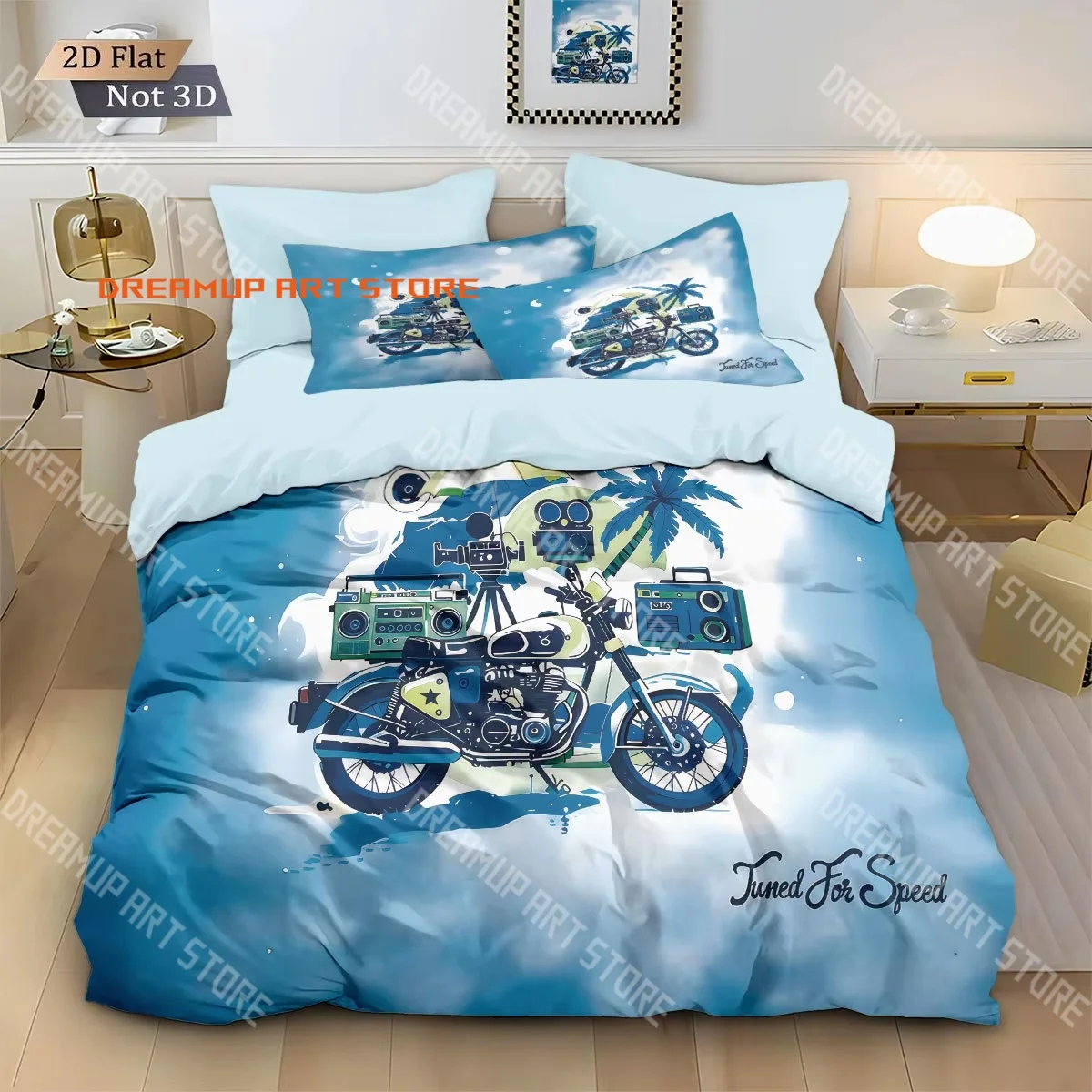 2026 3D Print Motorcycle Fleet Rider Bedding Set Single Twin Full Queen King Size Bed Set Adult Kid Bedroom Duvetcover Set