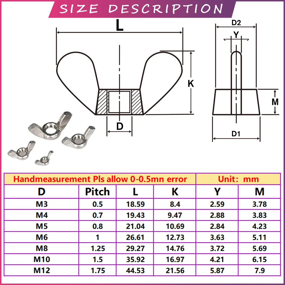 Hexagon/Butterfly Metric Nuts Petal Shape Metal Rivet Flat Head Molly Lock Jack Nuts Rivets Expansion Rivet Insert Nut Fasteners