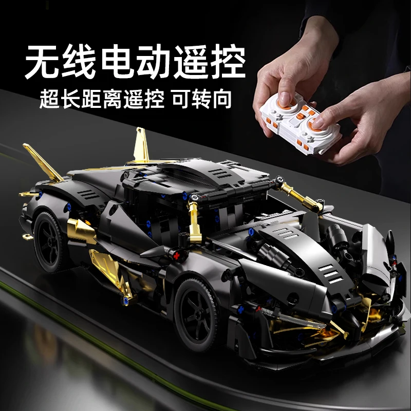 1000+ Elementów Techniczny Czarny Apollo Racing Model Samochodu Klocki Konstrukcyjne Kreatywny Dorosły Supercar Puzzle Zabawka Prezent Urodzinowy dla Dorosłych